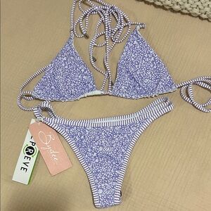 Bydee Purple Floral Bikini Set